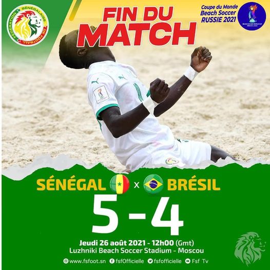 BEACH SOCCER – Qualification historique du Sénégal aux dépens du Brésil
